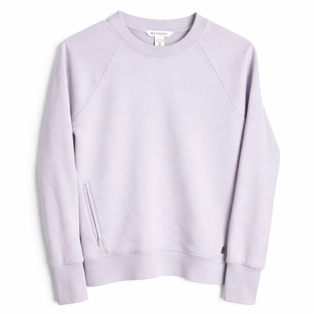 Athleta Minimalist Luxe Sweatshirt Crewneck Modal Blend Lilac Women XS